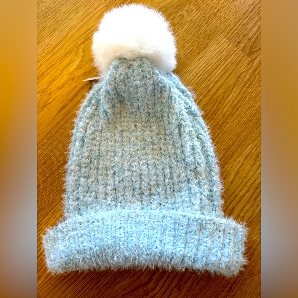 Blue Chenille Beanie